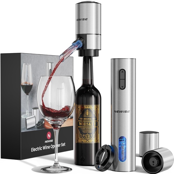 BNIB Rechargeable Electric Wine Gift Set - Picture 1 of 8